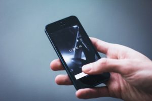 Hand holding a mobile phone