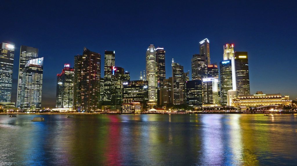 A city skyline